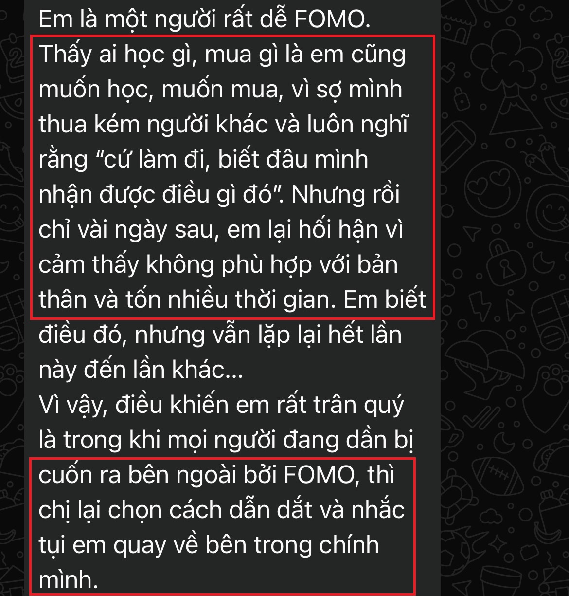 Phản hồi học viên INNER LEAD về FOMO